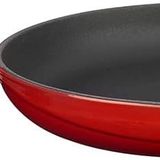 Metal Döküm Kızartma Tavası, 20 Cm, Kırmızı