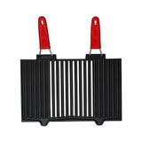 Metal Döküm Mangal Izgarası, Çift Silikon Kulplu, 40 x 25 x 0.7 cm - Option-1 - --