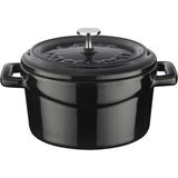 Metal Döküm Mini Tencere, 10 Cm, 0.35 L Hacim, Siyah