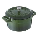 Metal Döküm Mini Tencere, 10 cm, 0.35 L Hacim, Yeşil