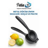 Metal Döküm Paslanmaz Limon Sıkacağı 1 Adet Siyah