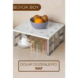 Metal Dolap Içi Raf Düzenleyici Büyük Boy - Beyaz