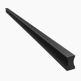 Metal Dolap Kulbu 192 Mm 19.2 Cm Çift Delikli 224 Mm 22.4 Cm Mat Siyah Mobilya Çekmece Kapak Kulp