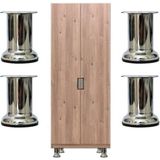 Metal Dolap Vestiyer Komidin Baza Ayağı 8 cm Çap 51 mm 4 Adet