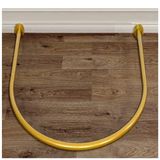 Metal Duş Perdesi Çubuğu Banyo Küvet Köşe Duvara Monte U Şekli Duş Perdesi Çubuk Rafı Dekoratif Banyo Metal Ray Bar Altın Renk 100x1 Boyut