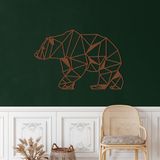 Metal Duvar Dekoru, Ayı, Ev Oturma Odası Dekoru, Duvar Tabelası, Metal Duvar Sanatı, İç Dekorasyon, İç Mekan Dış Mekan Askıları, Bronz (36"G x 24" Y / 91x61 cm)