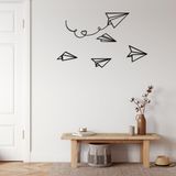 Metal Duvar Dekoru, Kağıt Uçak 5 Parça, Ev Oturma Odası Dekoru, Duvar Tabelası, Metal Duvar Sanatı, İç Dekorasyon, İç Mekan Dış Mekan Askıları (75 cm Set)