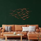 Metal Duvar Dekoru, Vinçler, Ev Oturma Odası Dekoru, Duvar Tabelası, Metal Duvar Sanatı, İç Dekorasyon, İç Mekan Dış Mekan Asmaları, Bronz (*23" G x 12" Y /60x30cm*)