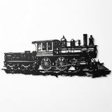 Metal Duvar Dekoru, Vintage Tren Dekoru, Çocuk Odası Dekorasyonu, Metal Tren Tabelası, Metal Tren Sanatı (30" G x 11" Y / 75x27cm)