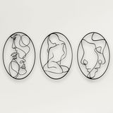 Metal Duvar Dekoru, Yüzler, Ev Dekorasyonu, Duvar Tabelası, Metal Duvar Sanatı, İç Dekorasyon, İç Mekan Dış Mekan Askıları, Minimalist Sanat, Çizgi Sanatı (*46G x 32" Y / 118x81cm Her Bir Çerçeve
