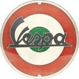 Metal Duvar Panosu Vespa *vespa Motif-Italyan Logo* 35CM/ Nostalgic Art - Standart - Renkli
