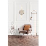 Metal Duvar Saati, Sade ve Soft Tasarım, İskandinav Sadeliği, Modern ve Şık Sessiz Duvar Saati 80x30 cm (CAPPUCCINO)