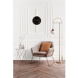 Metal Duvar Saati, Sade ve Soft Tasarım, İskandinav Sadeliği, Modern ve Şık Sessiz Duvar Saati 80x30 cm (SİYAH)