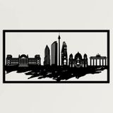 Metal Duvar Sanatı, Berlin Skyline Şehir Silueti, Metal Duvar Dekoru, Ev Ofis Dekoru, Oturma Odası Dekorasyonu, Yeni Eve Taşınma Hediyesi (46" G x 24" Y / 118x60 cm)