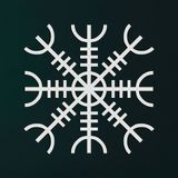 Metal Duvar Sanatı, Beyaz Metal Viking Dekoru, İskandinav Mitolojisi Vegvisir Rünleri ve Sembolleri, Metal Duvar Dekoru, İskandinav, Ev Dekoru, İç Dekorasyon (45,72 cm G x 45,7 cm Y / 45x45 cm)
