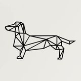 Metal Duvar Sanatı - Dachshund Köpek - 3D Duvar Silueti Metal Duvar Dekoru Ev Ofis Dekorasyonu Yatak Odası Oturma Odası Dekor Heykel (18" G x 9" Y/46x23cm)