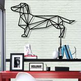 Metal Duvar Sanatı - Dachshund Köpek - 3D Duvar Silueti Metal Duvar Dekoru Ev Ofis Dekorasyonu Yatak Odası Oturma Odası Dekor Heykel (24" G x 12" Y/61x31cm)
