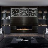 Metal Duvar Sanatı, Daldaki Gümüş Gri Kuşlar 3 Parça, Metal Ağaç Duvar Sanatı, Ağaç Tabelası, Metal Duvar Dekoru, İç ve Dış Mekan Dekorasyonu, 3 Panel Duvar Askısı (91" G x 30" Y / 232x75cm)