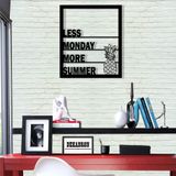 Metal Duvar Sanatı Dekoru - Daha Az Pazartesi Moore Yaz - 3D Duvar Silueti Metal Duvar Dekoru Ev Ofis Dekorasyonu Yatak Odası Oturma Odası Dekor Heykel (18" G x 30" Y/61x76cm)
