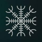 Metal Duvar Sanatı, Gümüş Gri Metal Viking Dekoru, İskandinav Mitolojisi Vegvisir Rünleri ve Sembolleri, Metal Duvar Dekoru, İskandinav, Ev Dekoru, İç Dekorasyon (35" G x 35" Y / 90x90 cm)