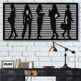 Metal Duvar Sanatı, Kadın Modası, Metal Duvar Dekoru, Ofis Dekorasyonu, Ev Dekorasyonu, Metal Heykel, Moda Sanat Dekoru, Ofis Duvar Sanatı (*18" G x 9" Y / 46x23 cm)