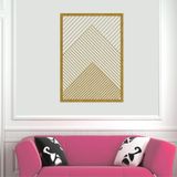 Metal Duvar Sanatı, Metal Geometrik Dekor, Minimalist Duvar Sanatı, Metal Duvar Dekoru, İç Dekorasyon, Duvara Asmalı (Altın, 17" G x 24" Y / 43x60 cm)