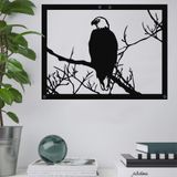 Metal Duvar Sanatı, Metal Kartal Dekoru, Amerikan Kartal Sanatı, Ev Oturma Odası Dekorasyonu, Metal Kartal İşareti (24"G x 19" Y / 60x47cm)