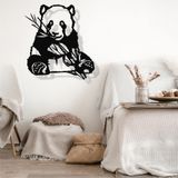 Metal Duvar Sanatı, Panda Duvar Dekoru, Panda Sevgilisi Hediyesi, Duvar Asmaları, Metal Tabela, Ev Dekoru, Panda Ayı Dekorasyonu (33" G x 36" Y / 84x90cm)