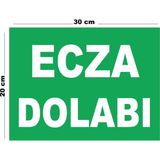 Metal Ecza Dolabı 20CM x 30CM A4 Büyüklüğünde Uyarı Levhası Yönlendirme Tabelası - 20 cm x 30 cm
