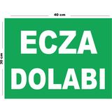 Metal Ecza Dolabı 30CM x 40CM A3 Büyüklüğünde Uyarı Levhası Yönlendirme Tabelası - 30 cm x 40 cm