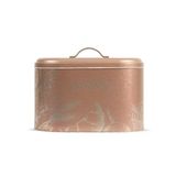 Metal Ekmeklik - Tezgah Üstü Ekmek Saklama Kutusu Ve Kapaklı Mutfak Düzenleyici Pembe 34X26x18.5 Cm