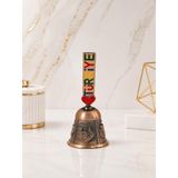 Metal El Çanı Servis Zili – Dekoratif Masa Zili Otel Kafe Resepsiyon Çağrı Çanı 10.5 cm