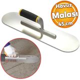 Metal Elastomer Saplı Havuz Malası 45 Cm Harç Derz Sıva Yüzey Düzleştirme Beton Çimento Mala Saten