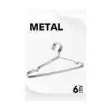 Metal Elbise Askısı Ekonomik 6 Adet Askı Seti - Renkli