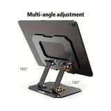 Metal Ergonomik Döndürme Taşınabilir Tablet Pc Standı | Katlanabilir Ayarlanabilir 360 Döner Masaüstü Ipad | Telefon | Ofis Için Tablet Tutucu | Ev Rafı | Yatak | Araba (1 Adet) - Option-1 - 001-Renkli