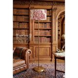 Metal Eskitme Gold Ayak Toile De Jouy Vintage Lambader Kırmızı Başlık