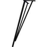 Metal Firkete Ahşap Ve Kütük Sehpa Ayağı 46 Cm - Masa Ayakları - 46 cm Siyah