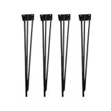 Metal Firkete Ayak 42 Cm 4lü Set Masa Orta Sehpa Zigon Kütük Ayak