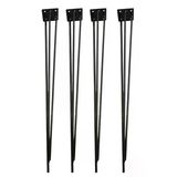 Metal Firkete Ayak 50 Cm 4'lü Set Kaşıklık Orta Sehpa Zigon Kütük Ayak