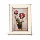 METAL FOTOĞRAF ÇERÇEVESİ BAMBU GOLD DETAYLI MODERN DEKORATİF RESİM ÇERÇEVESİ SANATSAL PREMIUM OBJE 1 SINIF DAYANIKLI METAL ÖZEL DOKUNUŞ MASA RAF KONSOL EV OFİS DEKORASYONU İÇİN HEDİYELİK ÇERÇEVE