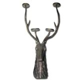 Metal Geyik Büstü Şamdan 112 Cm