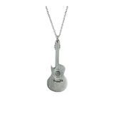 Metal Gitar Tasarımlı Rock Müzik Temalı Kolye – Unisex - 60 Cm Zincir