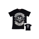 Metal Giyim Motörhead Ön Arka Baskılı Siyah Erkek Tişört