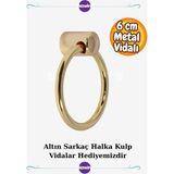 Metal Gold 6cm Sarkaç Dolap Çekmece Altın Kulpu Halka Sarı Mobilya Tutacağı Kulbu 60MM (6cm) - 20 Adet