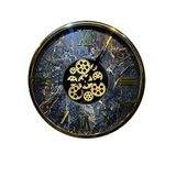 Metal Gold Kaplama Camlı Aktif Çarklı Duvar saati
