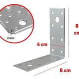 Metal Gönye Köşe Bağlantısı 40X80x80 2Mm