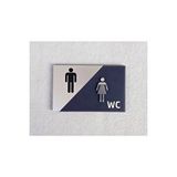 Metal Görünümlü Kabartma Wc Yönlendirme Tabelası 10x15