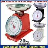 Metal gövde 20kg kapasiteli kefeli ibreli manuel terazi,100gr hassasiyetli pazarcı ve mutfak tartısı