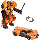Metal Gövdeli Dönüşebilen Turuncu Robot Araba