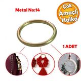 Metal Halka Sari Renk No:14 Duvar Makrome Anahtarlik Sus Esya Hobi Malzeme Karabina Aksesuar